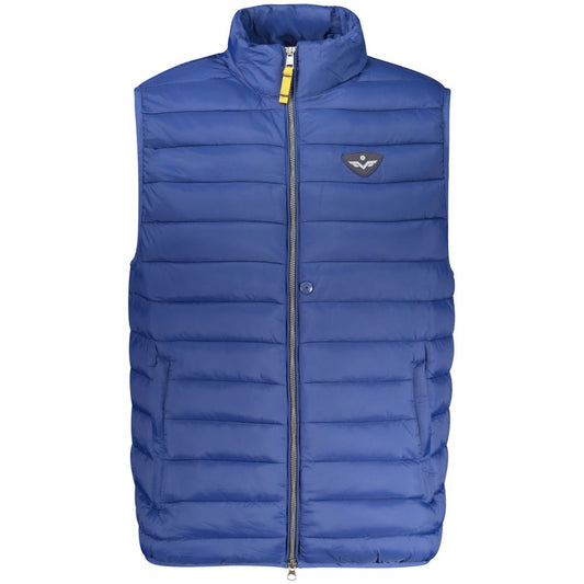 Blue Polyamide Men Jacket