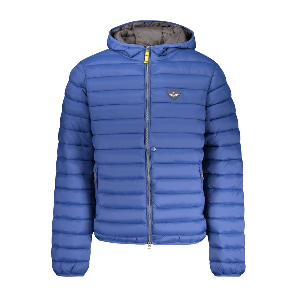 Blue Polyamide Men Jacket