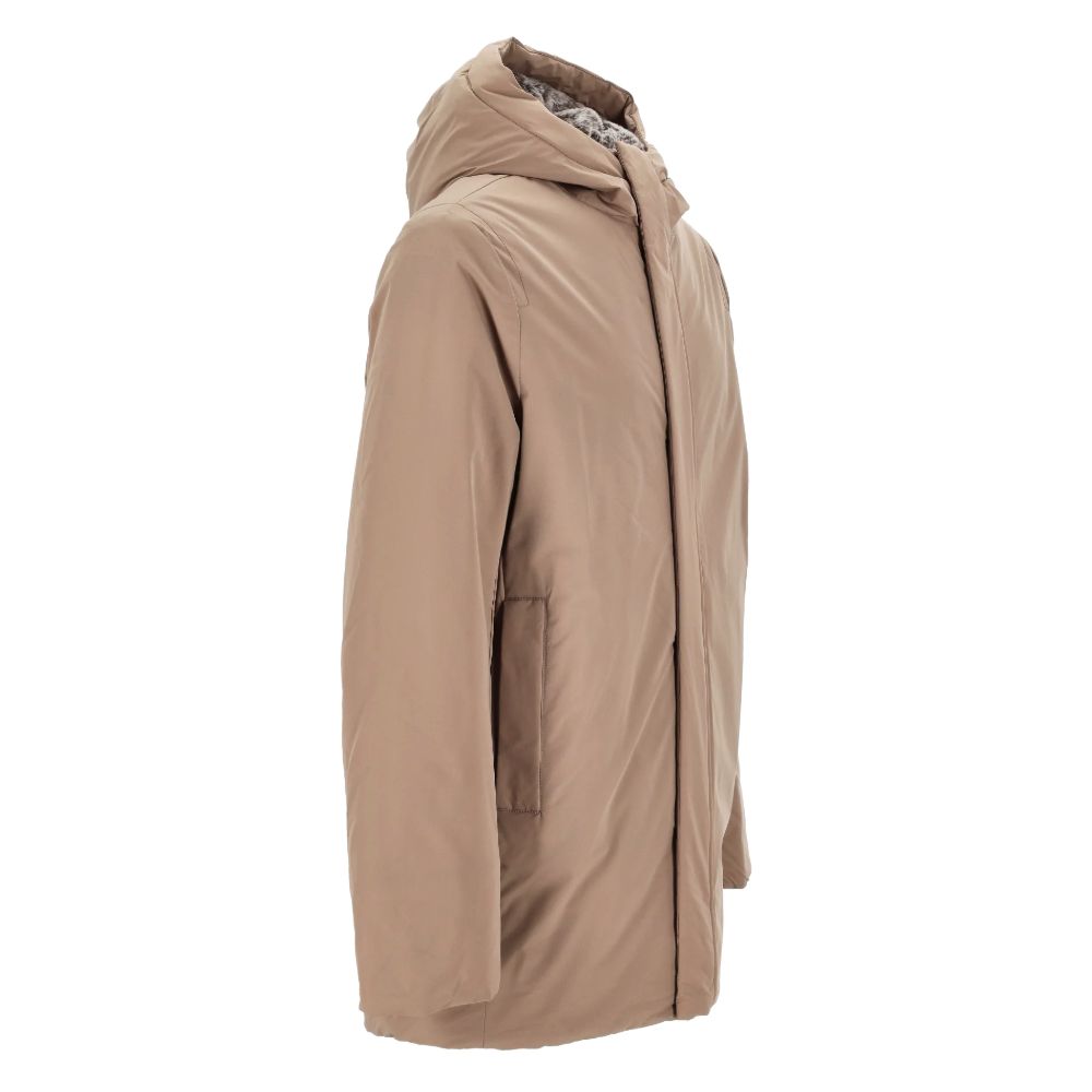 Beige Polyester Jackets & Coat