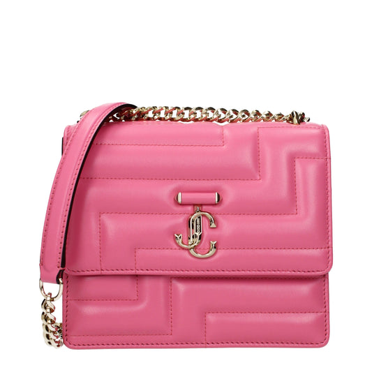 Pink Leather Shoulder Bag