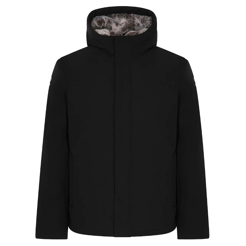 Black Polyester Jackets & Coat