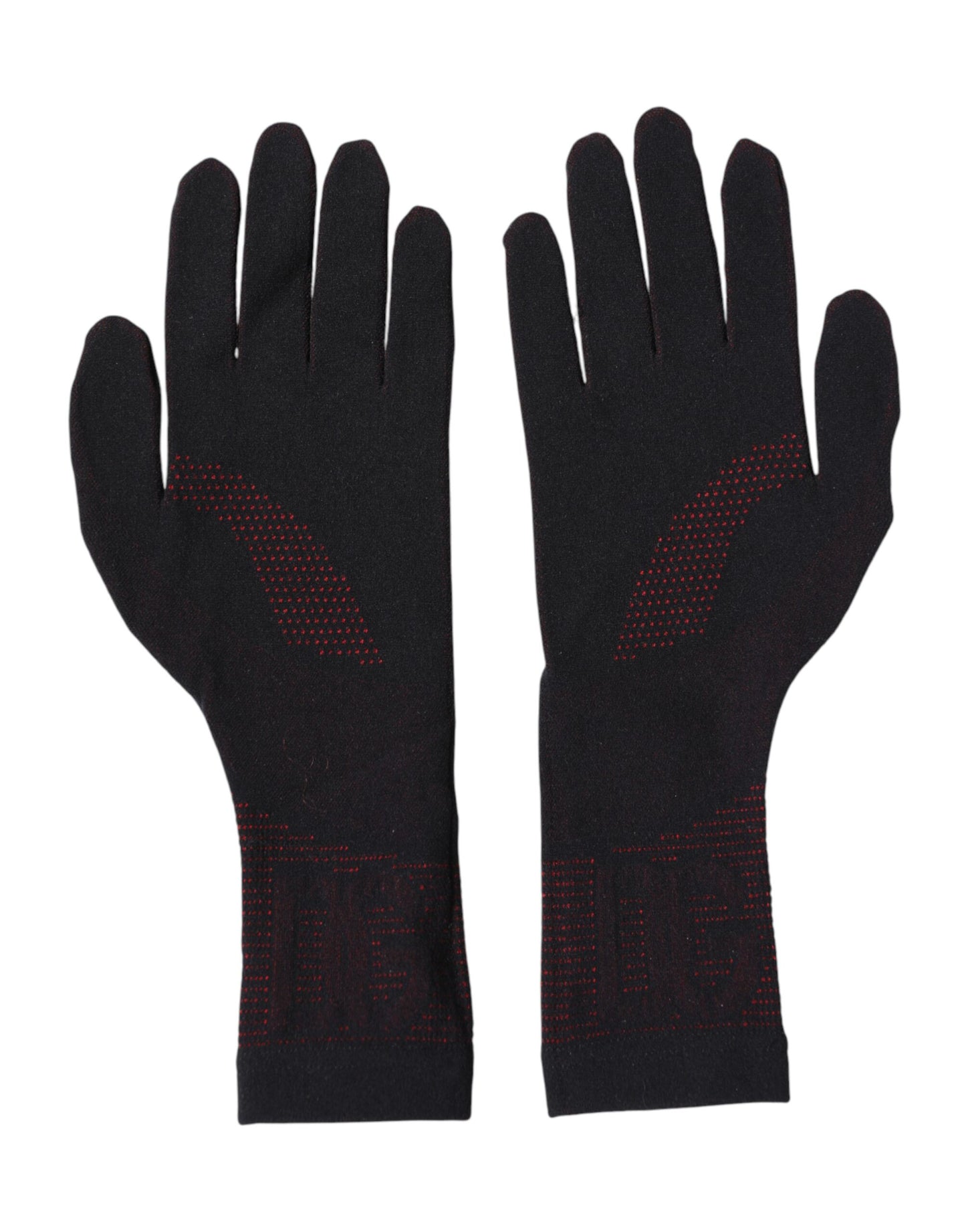 Black DG Logo Cotton Hands Mitten Men Gloves