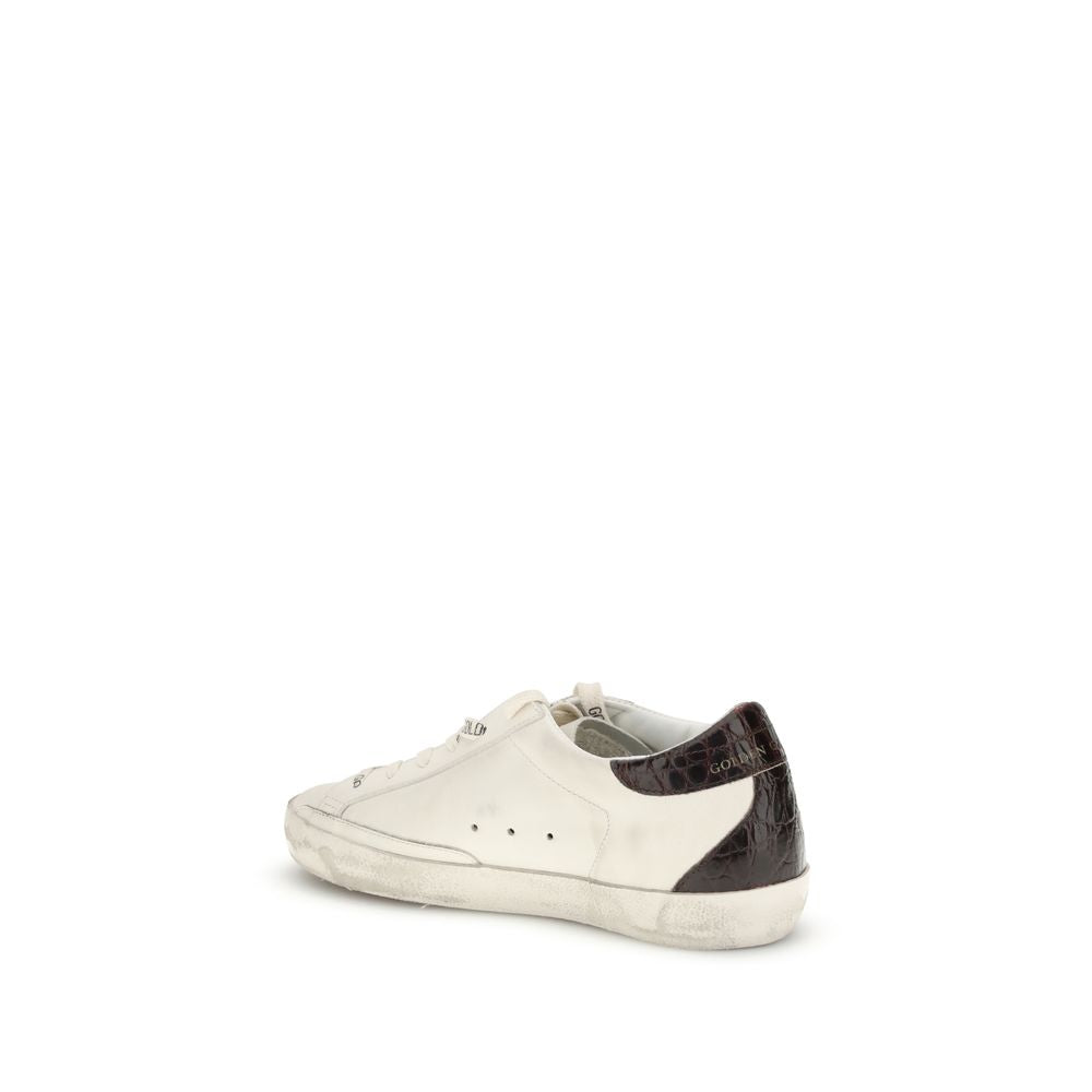 White Calf Leather Bos Taurus Low Top Sneakers