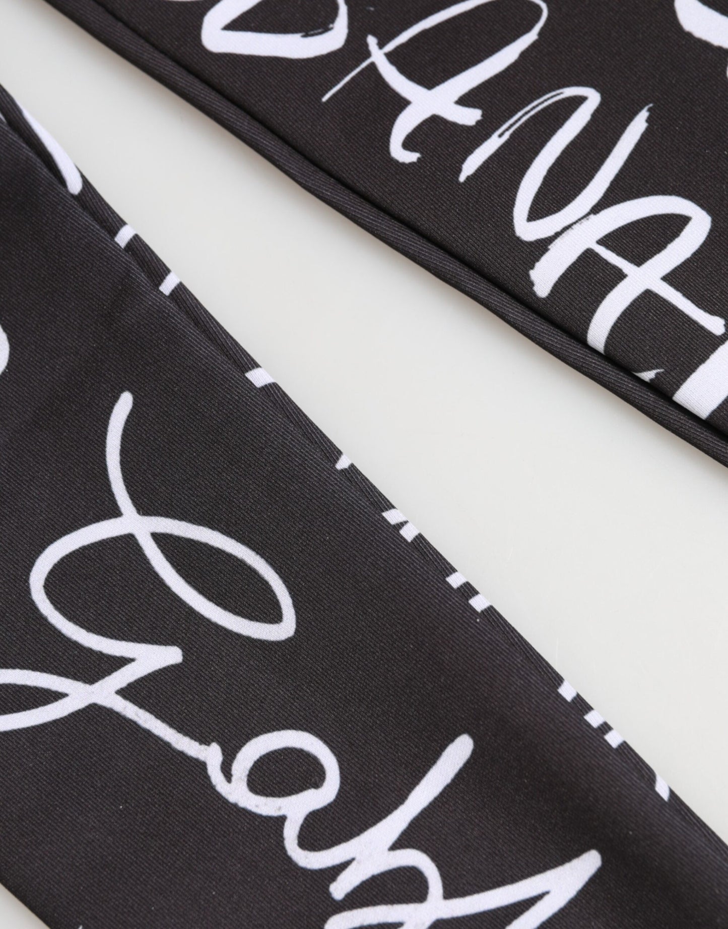 Black White DG Logo Elbow Length Mitten Gloves