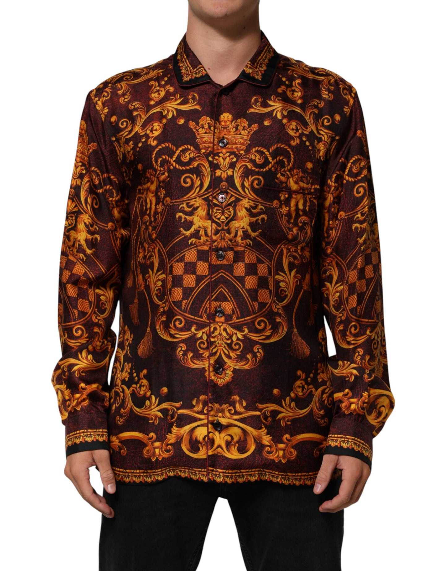 Floral Printed Baroque Button Down Shirt