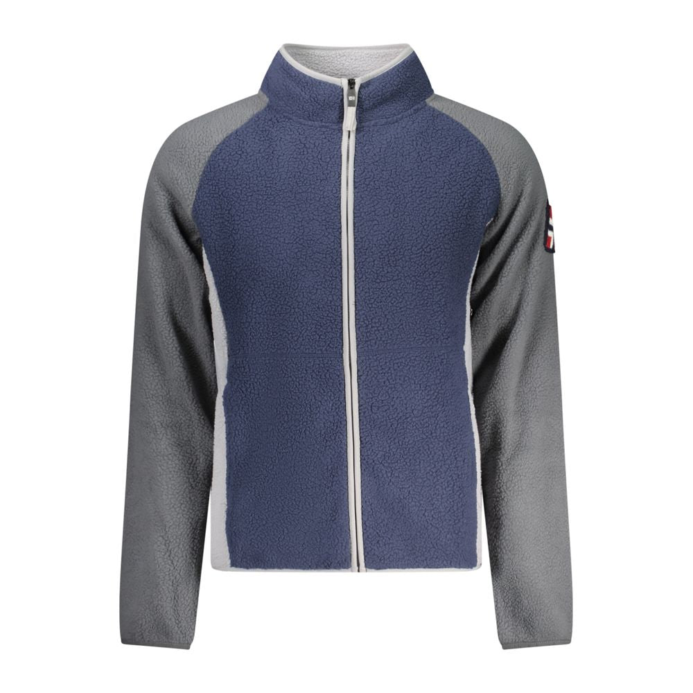 Blue Polyester Men Sweater