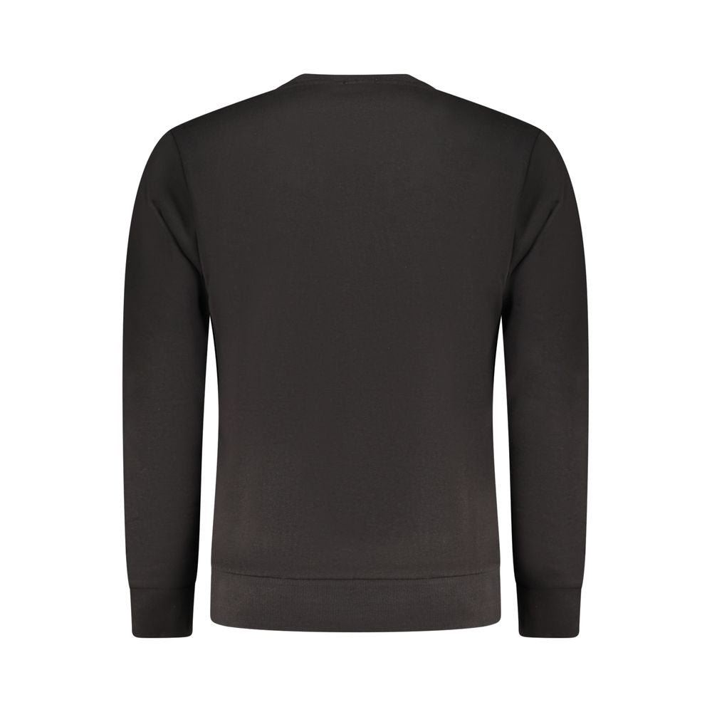 Black Cotton Men Sweater