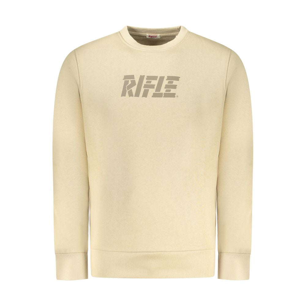 Beige Cotton Men Sweater