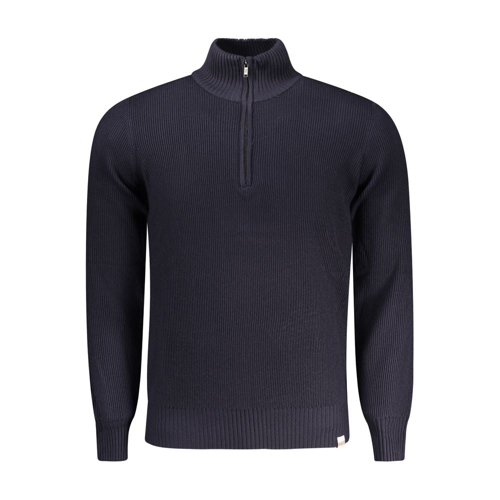 Blue Nylon Men Sweater
