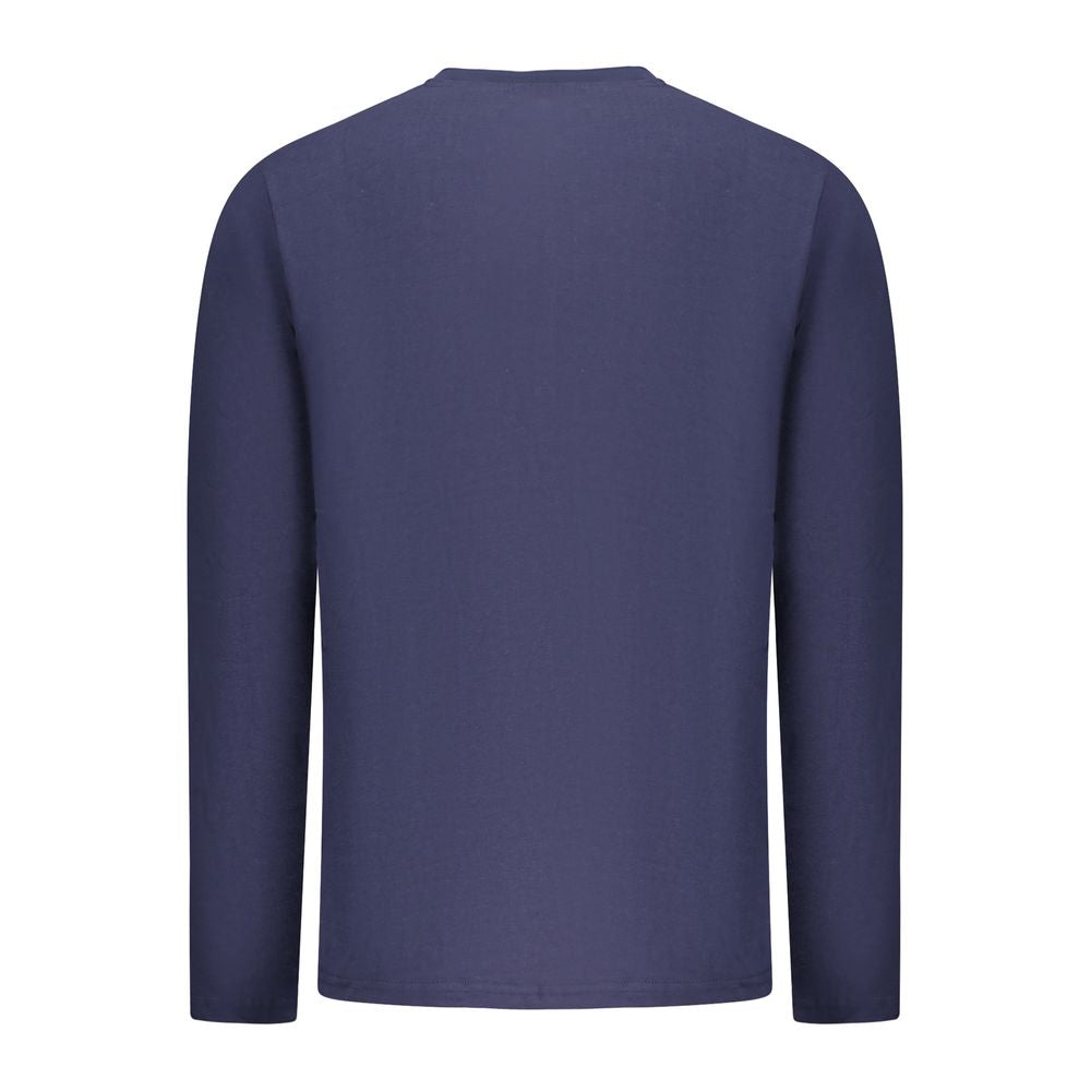 Blue Cotton Men T-Shirt