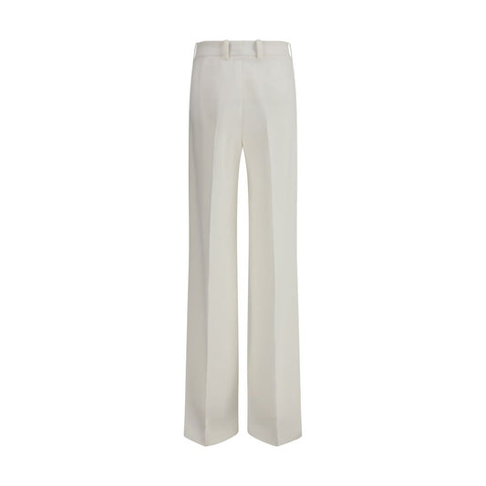 White Viscose Casual Pants