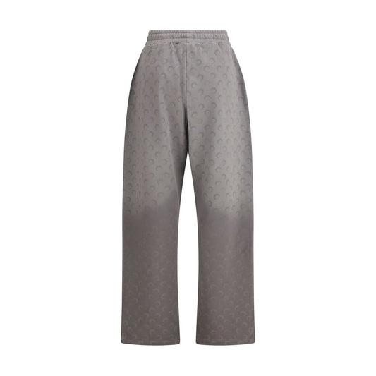 Gray Cotton Casual Pants