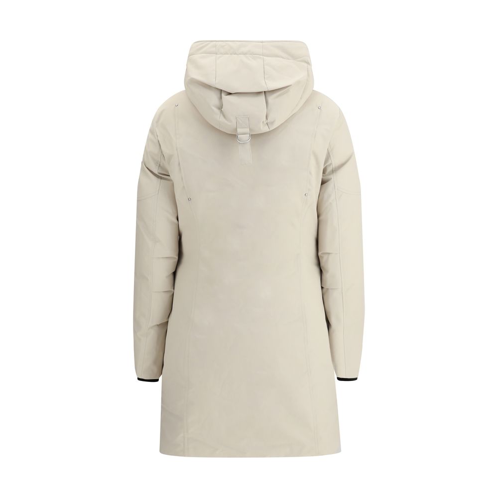 Beige Polyester Parka