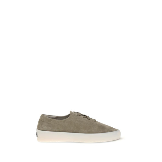 Beige Leather Low Top Sneakers