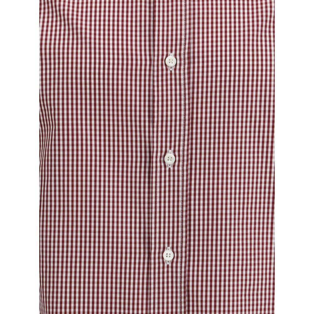 Red Cotton Pattern Shirt