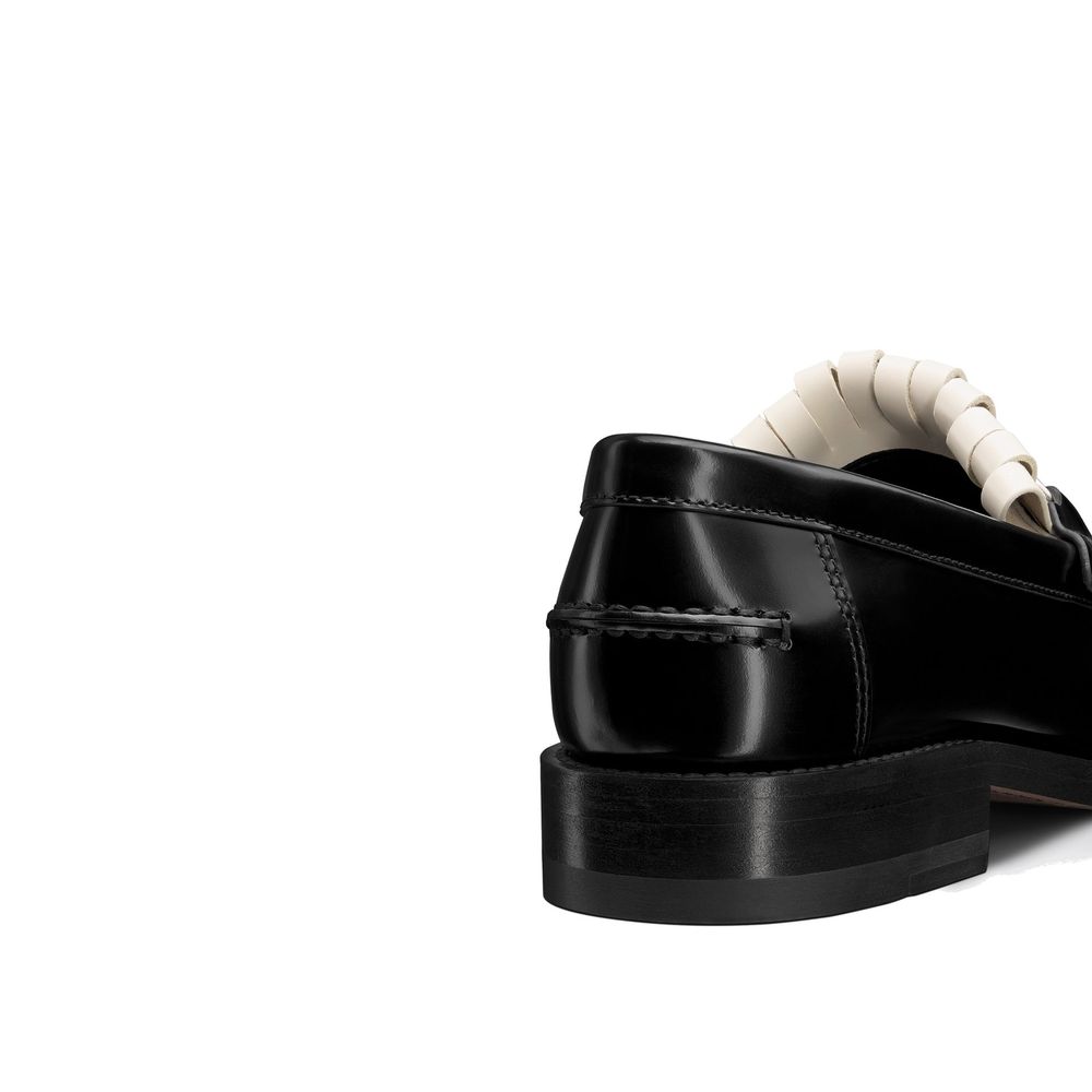 Black Calfskin Slip-On Loafers