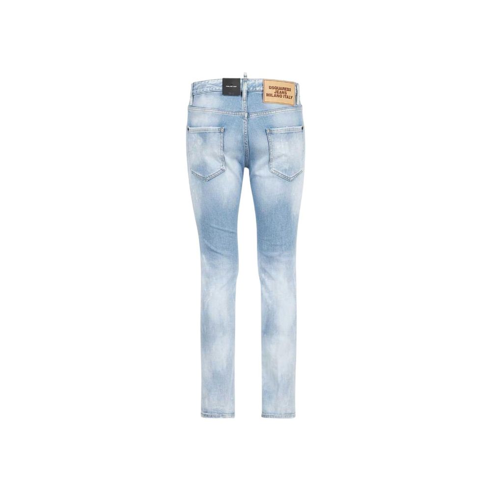 Blue Cotton Slim Fit Jeans