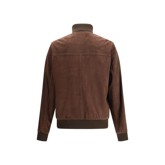 Brown Goatskin Bomber