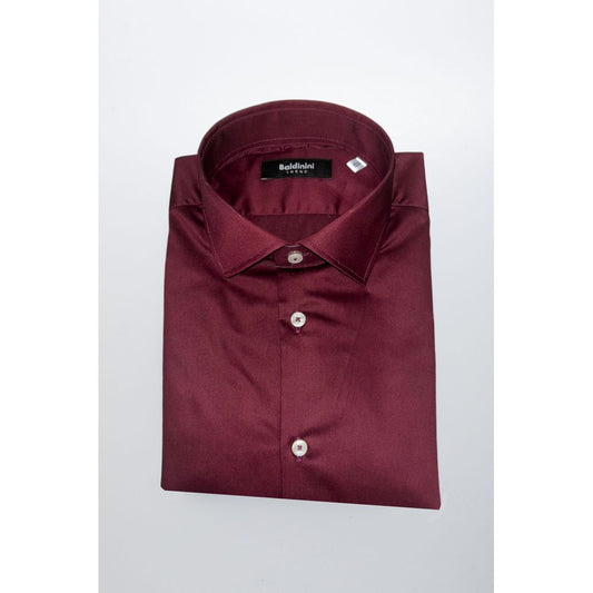 Red Cotton Men Shirt