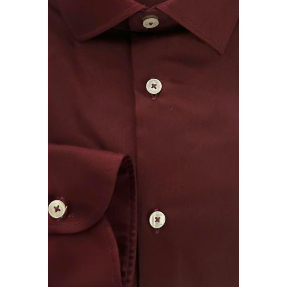 Red Cotton Men Shirt