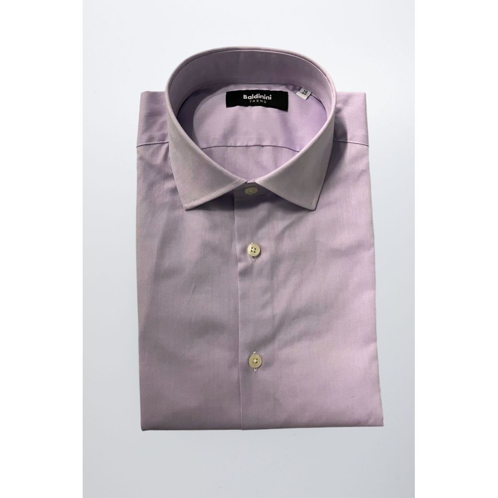Purple Cotton Men Shirt