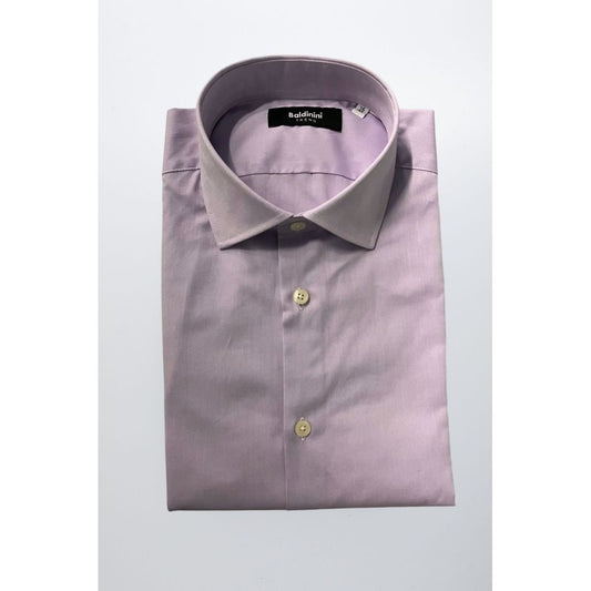 Purple Cotton Men Shirt