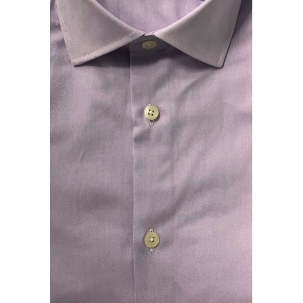 Purple Cotton Men Shirt