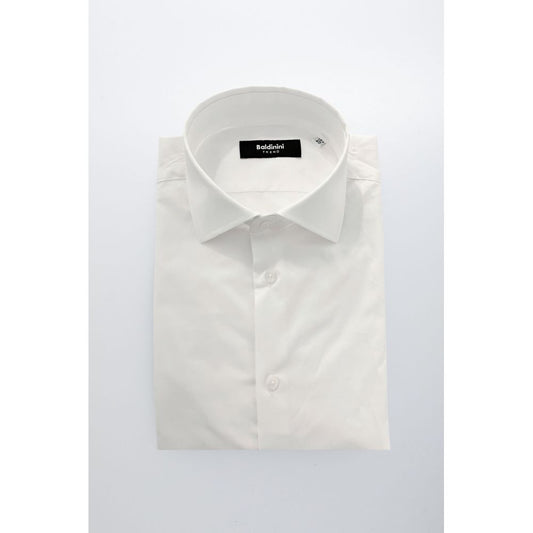 White Cotton Men Shirt
