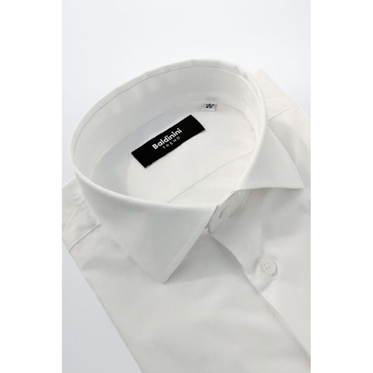 White Cotton Men Shirt