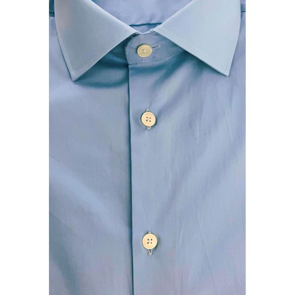Light Blue Cotton Men Shirt
