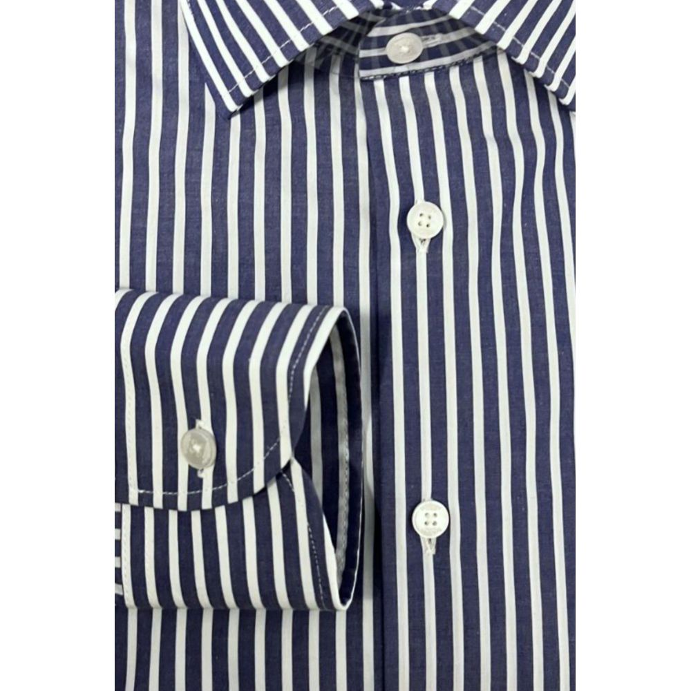 Blue Cotton Men Shirt