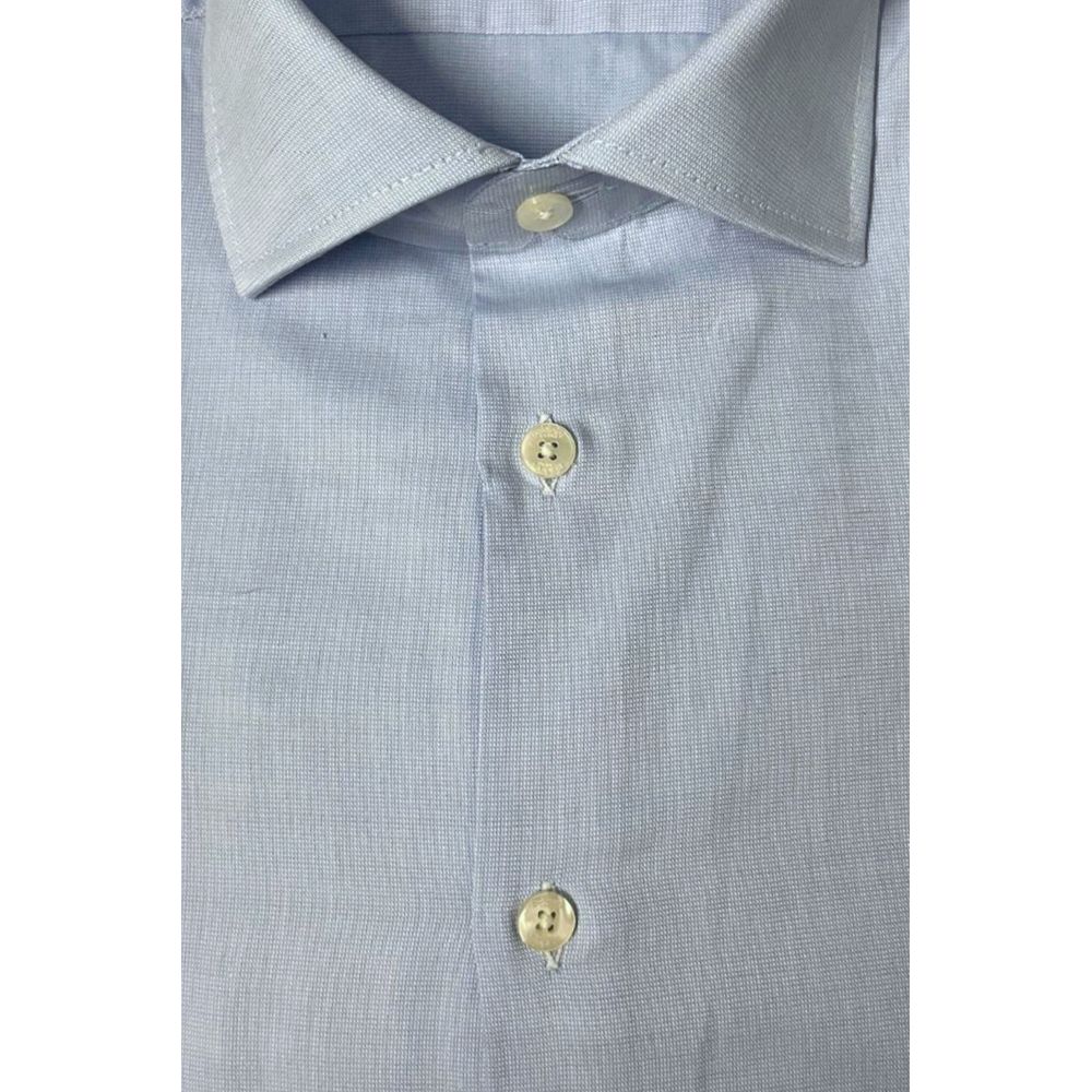 Light Blue Cotton Men Shirt