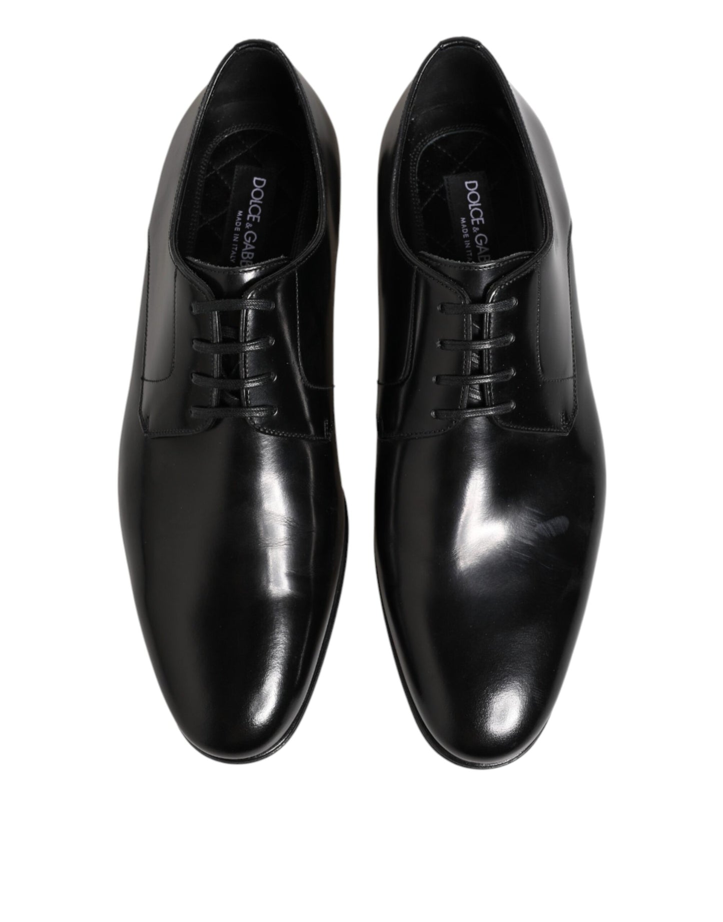 Black Calfskin Leather Derby Men Dress Shoes