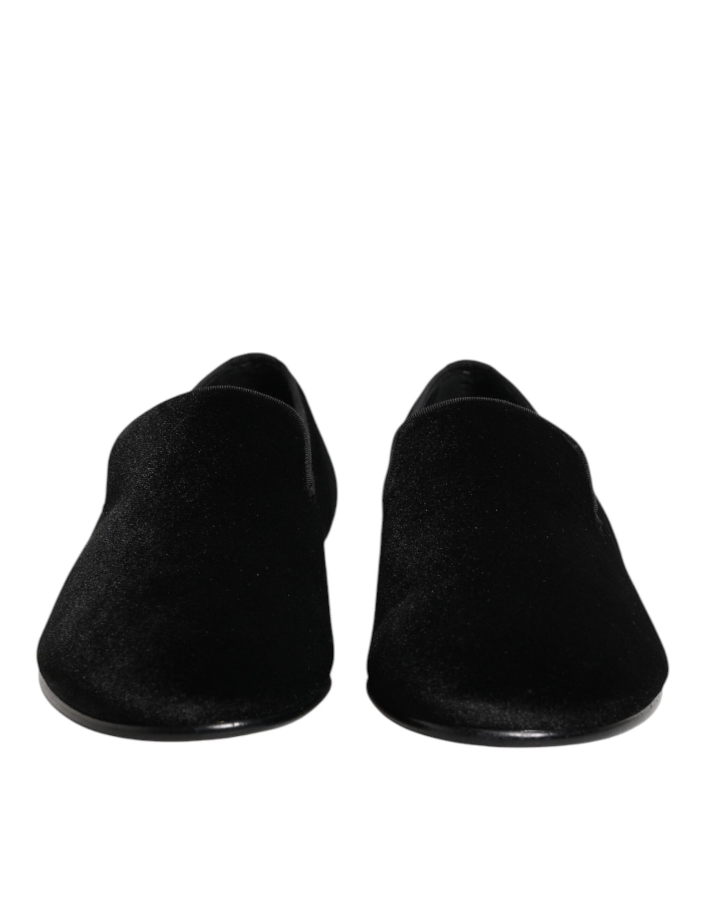 Black Leather Suede Slip On Loafers Dress Shoes