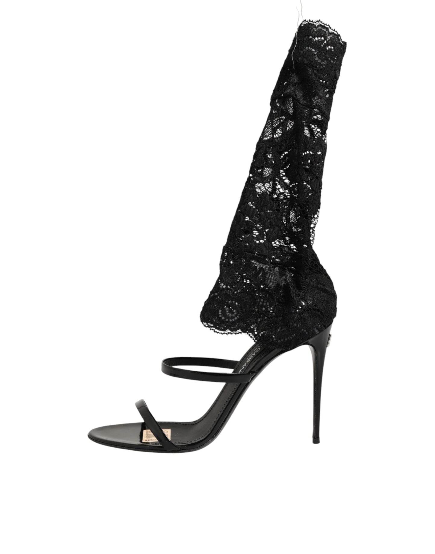 Black Floral Lace Heels SANDALS Shoes
