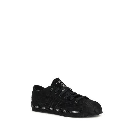 Black Leather Low Top Sneakers