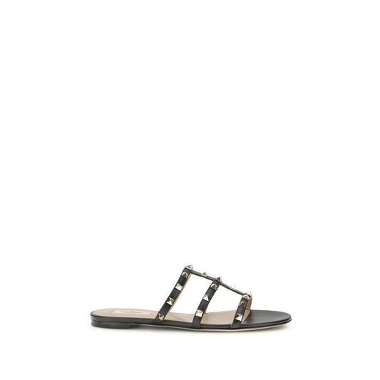 Black Calf Leather Bos Taurus Sandals