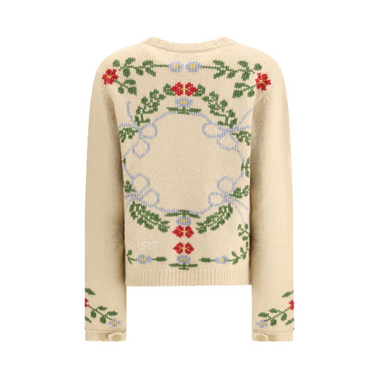 Beige Alpaca Vicugna Pacos Cardigan