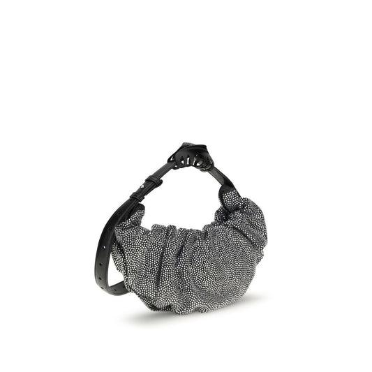 Silver Cotton Shoulder Bag