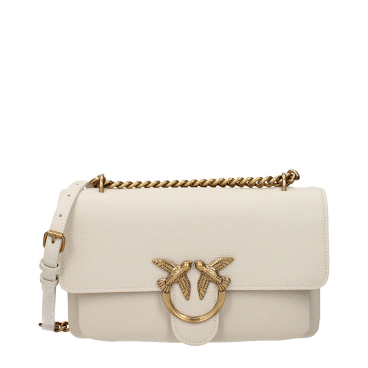 Beige Leather Crossbody Bag