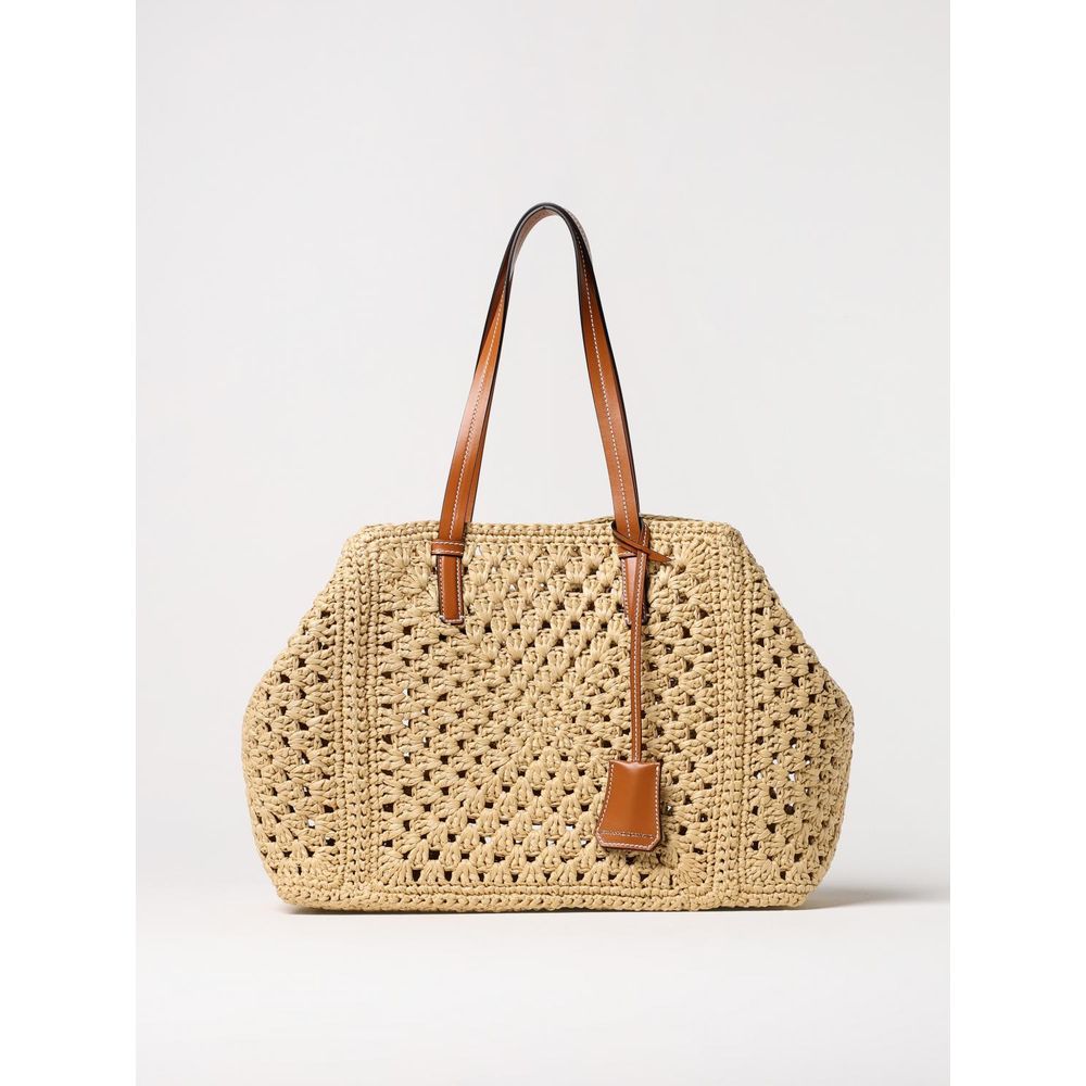 Beige Leather Handbag