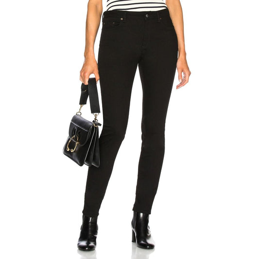Black Cotton Skinny Jeans