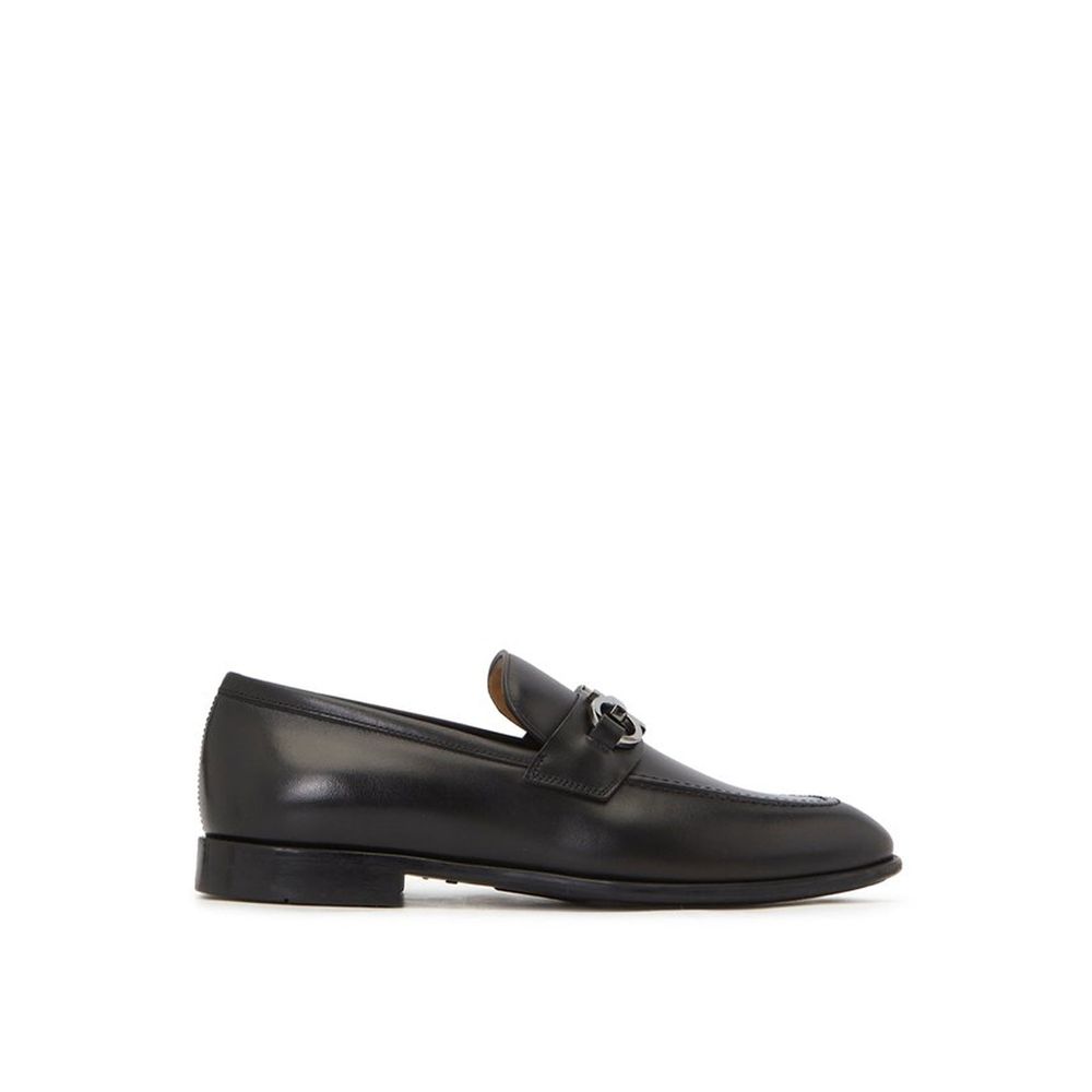 Black Calfskin Slip-On Loafers