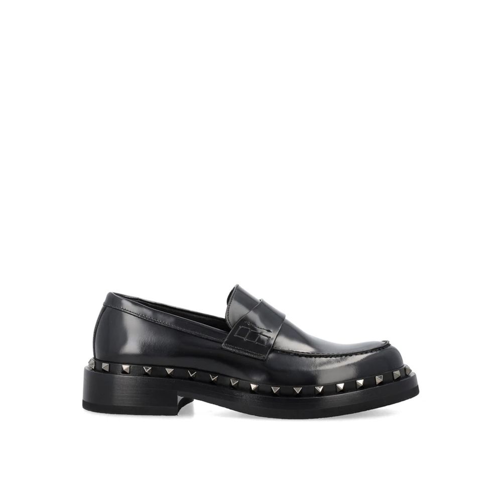 Black Calfskin Slip-On Loafers