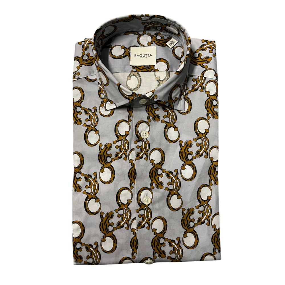 Multicolor Cotton Men Shirt