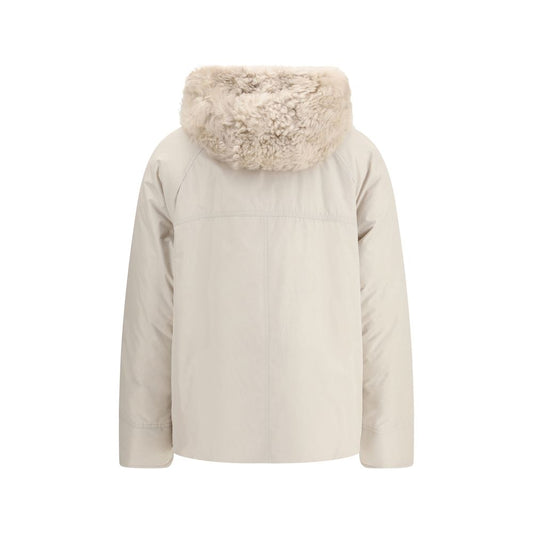 Gray Polyester Parka