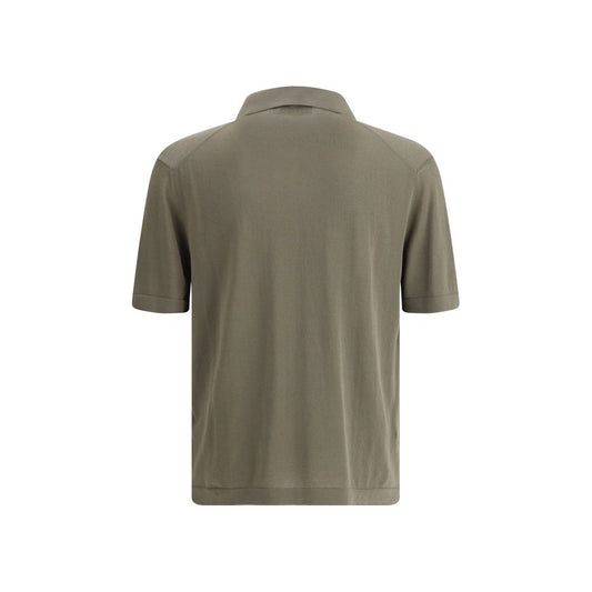 Green Cotton Polo Shirt