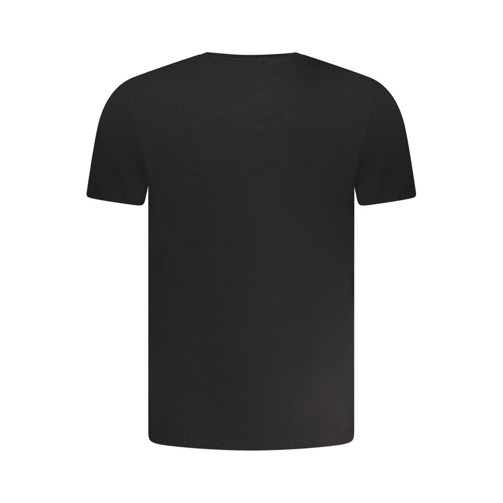 "Black Cotton Men Underwear Crew Neck Tee"