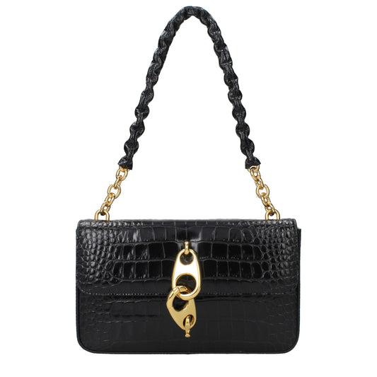 Black Leather Shoulder Bag