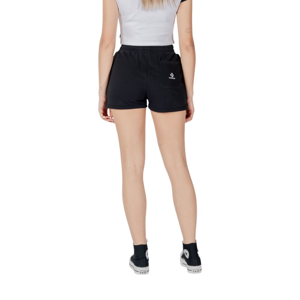 Black Cotton Bermuda Shorts